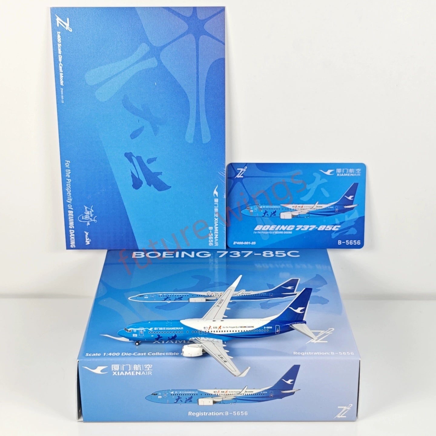 1:400 Z² MODEL Xiamen Air B737-800 B-5656  "DAXING Airport"Aircraft Model+Free Tractor