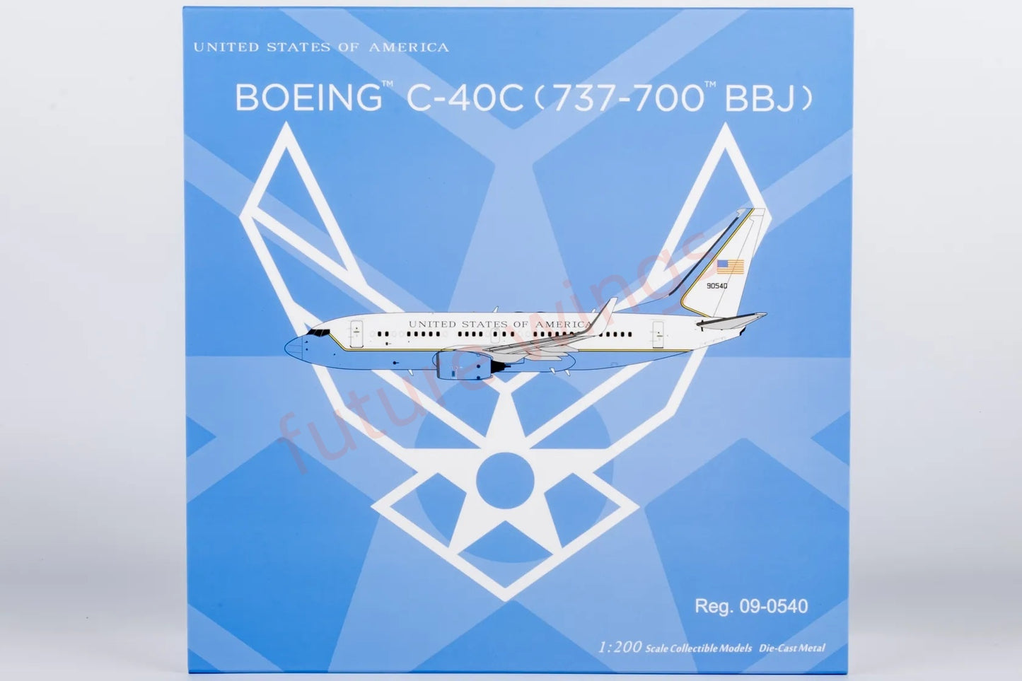 1:200 NG Models NG05017 USAF B737-700 C-40B 09-0540 Diecast Aircraft Model
