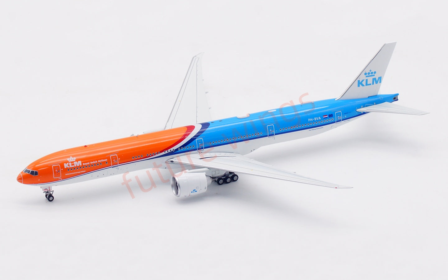 1:400 Aviation400 KLM B777-300ER PH-BVA Aircraft Model Free Tractor+Stand