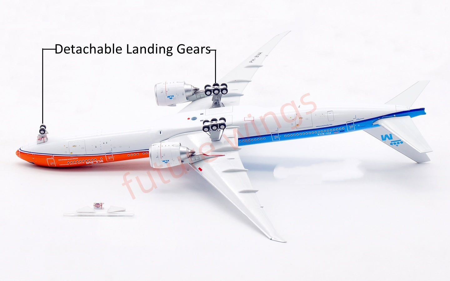 1:400 Aviation400 KLM B777-300ER PH-BVA Aircraft Model Free Tractor+Stand