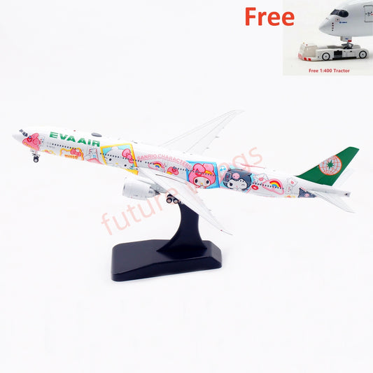 1:400 Aviation400 EVA Air B777-300ER B-16722 "Hello Kitty"Aircraft Model Free Tractor+Stand