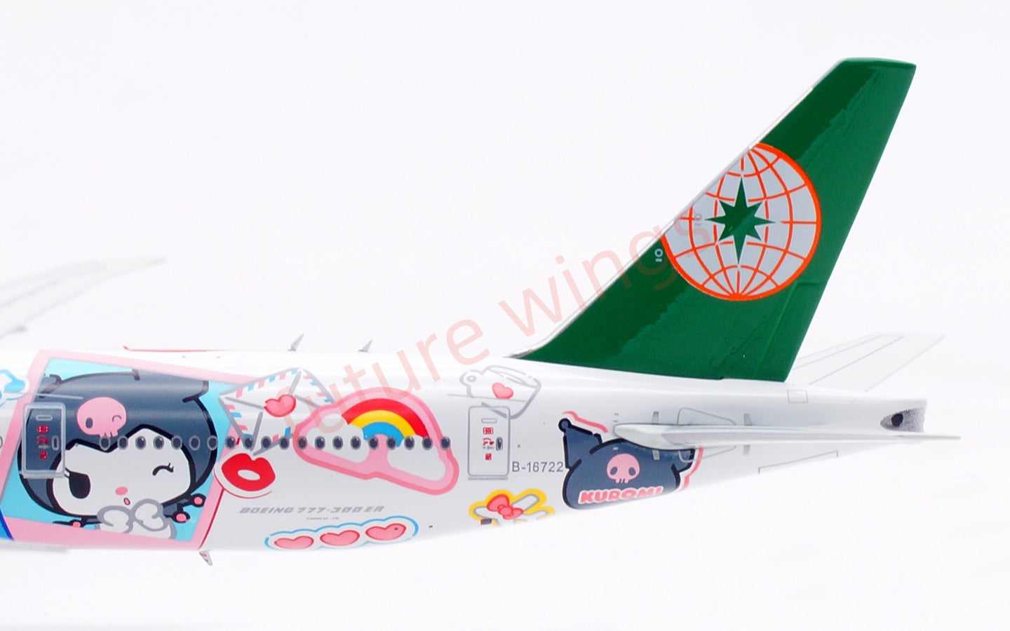 1:400 Aviation400 EVA Air B777-300ER B-16722 "Hello Kitty"Aircraft Model Free Tractor+Stand