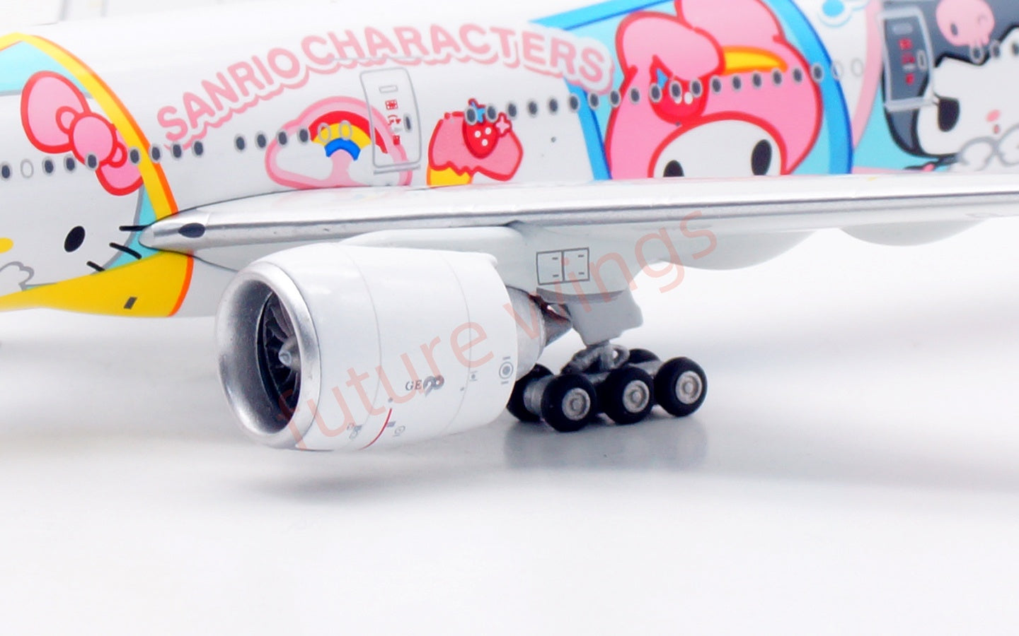 1:400 Aviation400 EVA Air B777-300ER B-16722 "Hello Kitty"Aircraft Model Free Tractor+Stand