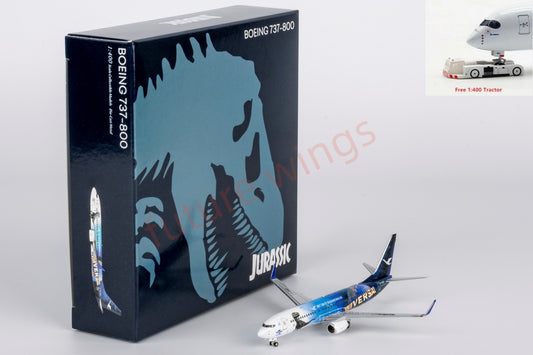 1:400 NG ModelsxBob Models NG58228 Xiamen Air B737-800 B-5487 "Jurassic World"Aircraft Model+Free Tractor