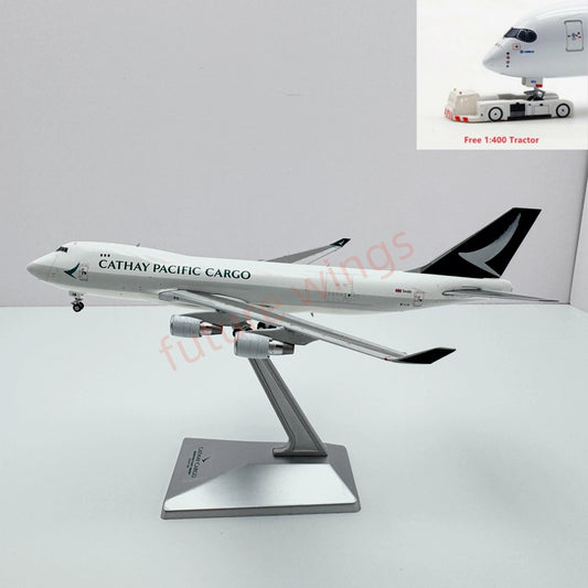 1:400 YY Wings Cathay Pacific Cargo B747-400F B-LIA Aircraft Model+Free Tractor