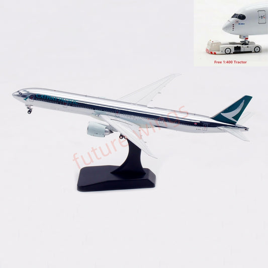 1:400 Aviation400 Cathay Pacific B777-300ER B-KPT Aircraft Model Free Tractor+Stand