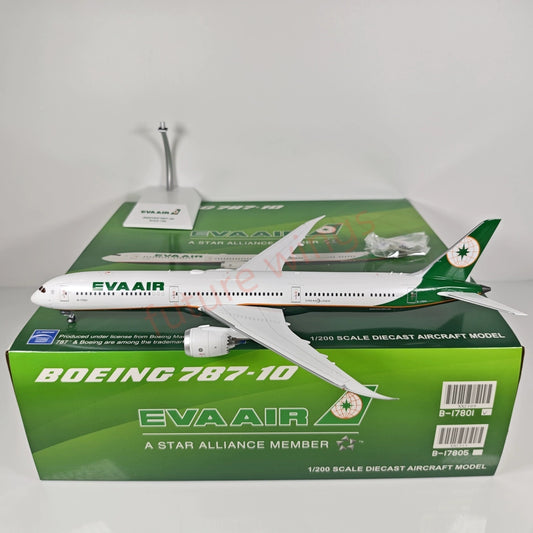 1:200 JC Wings XX2309 EVA Air B787-10 B-17801 Aircraft Model