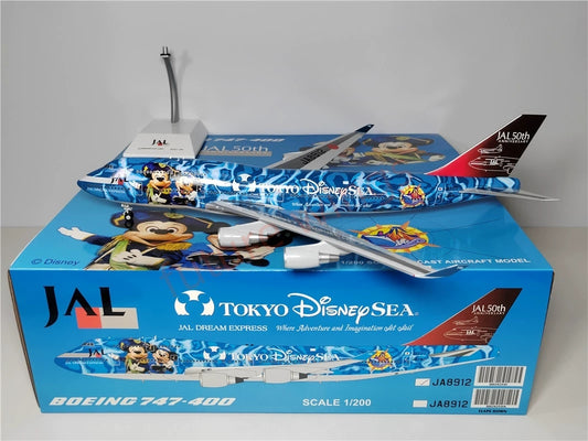 1:200 JC Wings BBOX2530 JAL Japan Airlines B747-400 JA8912 Diecast Aircraft Model
