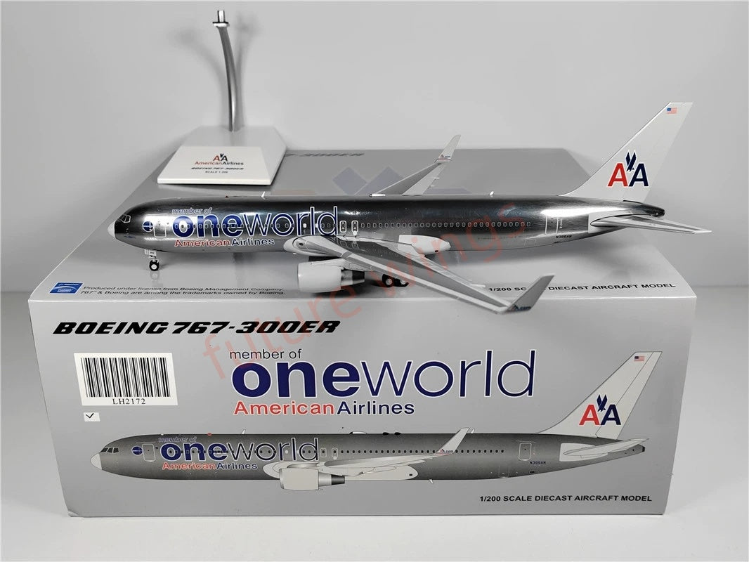 1:200 JC Wings LH2172 American Airlines B767-300ER N395AN "One World"Diecast Aircraft Model
