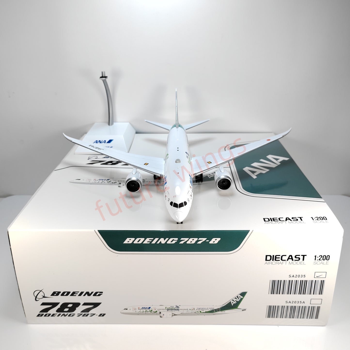 1:200 JC Wings SA2035 ANA B787-8 JA874A Diecast Aircraft Model