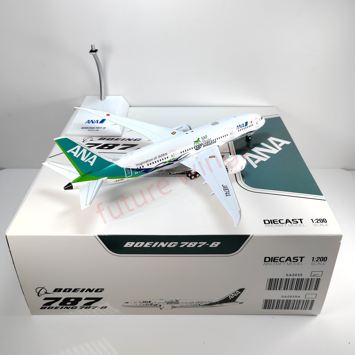 1:200 JC Wings SA2035 ANA B787-8 JA874A Diecast Aircraft Model