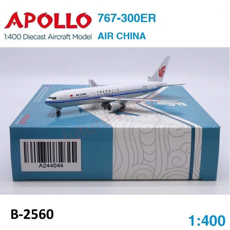 1:400 Apollo Air China B767-300ER B-2557/B-2559/B-2560 Aircraft Model+Free Tractor