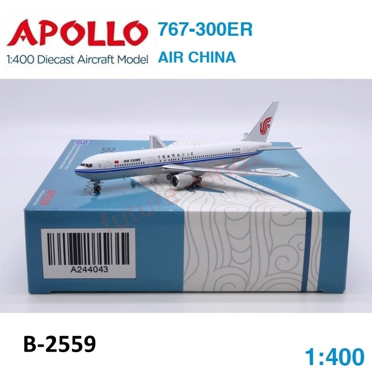 1:400 Apollo Air China B767-300ER B-2557/B-2559/B-2560 Aircraft Model+Free Tractor