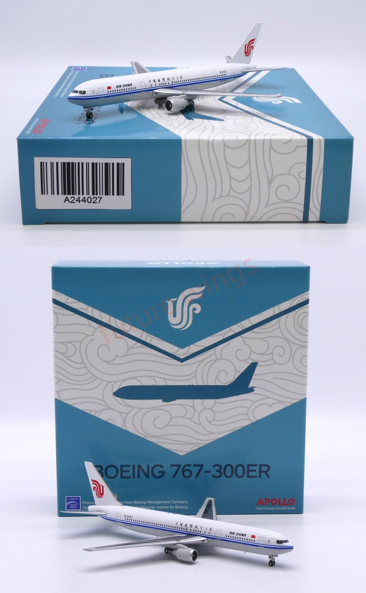 1:400 Apollo Air China B767-300ER B-2557/B-2559/B-2560 Aircraft Model+Free Tractor
