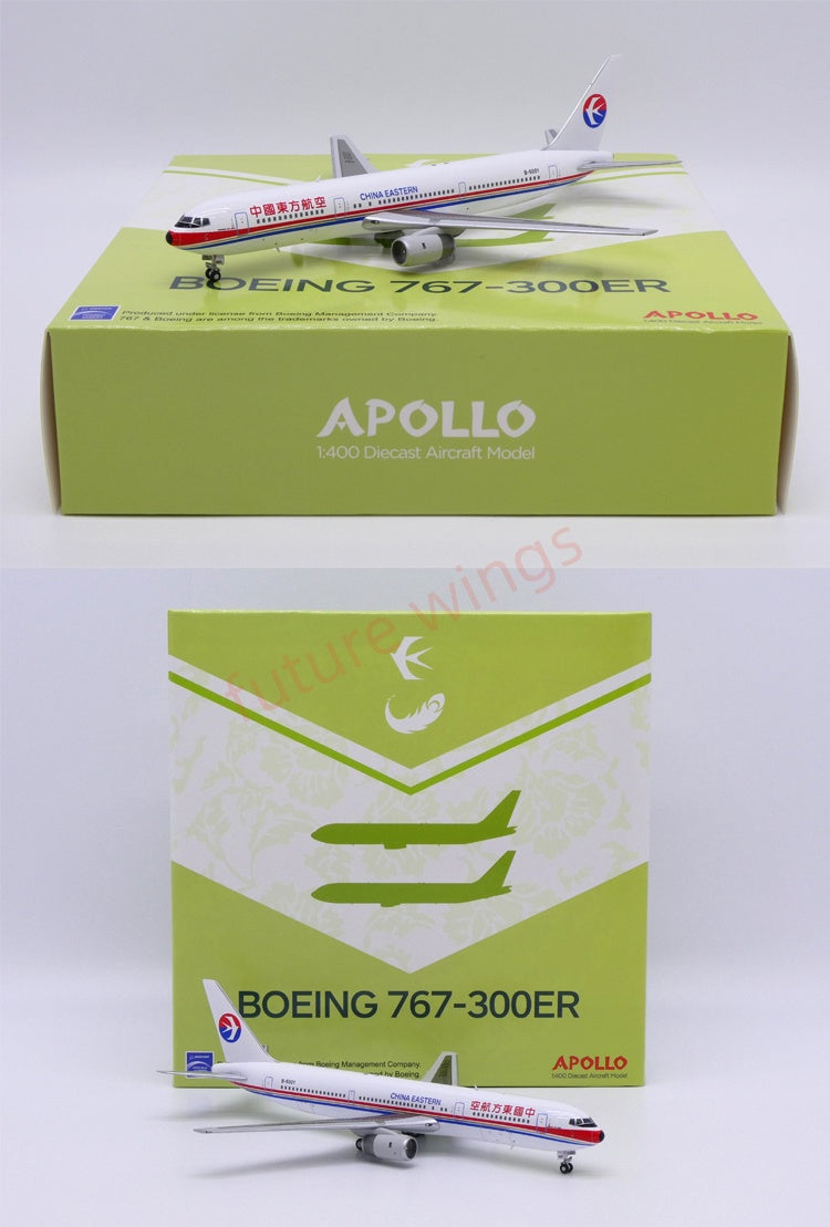 1:400 Apollo China Eastern Airlines B767-300ER B-2568/B-2569/B-5001 Aircraft Model+Free Tractor