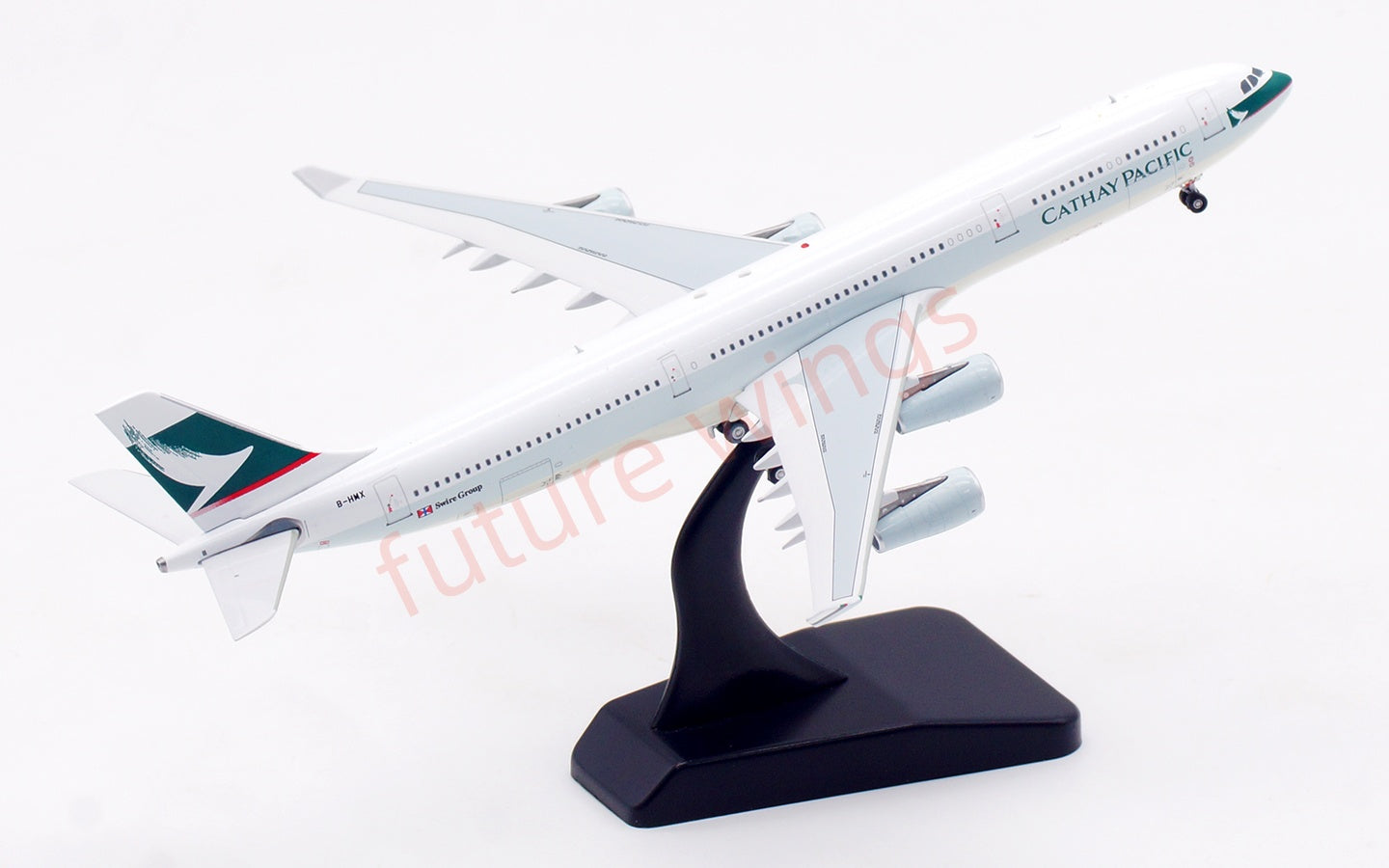 1:400 Aviation400 Cathay Pacific A340-300 B-HMX Aircraft Model Free Tractor+Stand