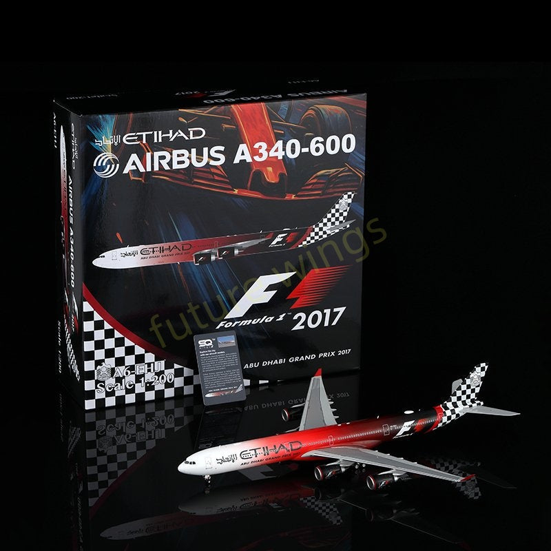 1:200 SQ Wings Etihad Airways A340-600 A6-EHJ "F1" Diecast Aircraft Model