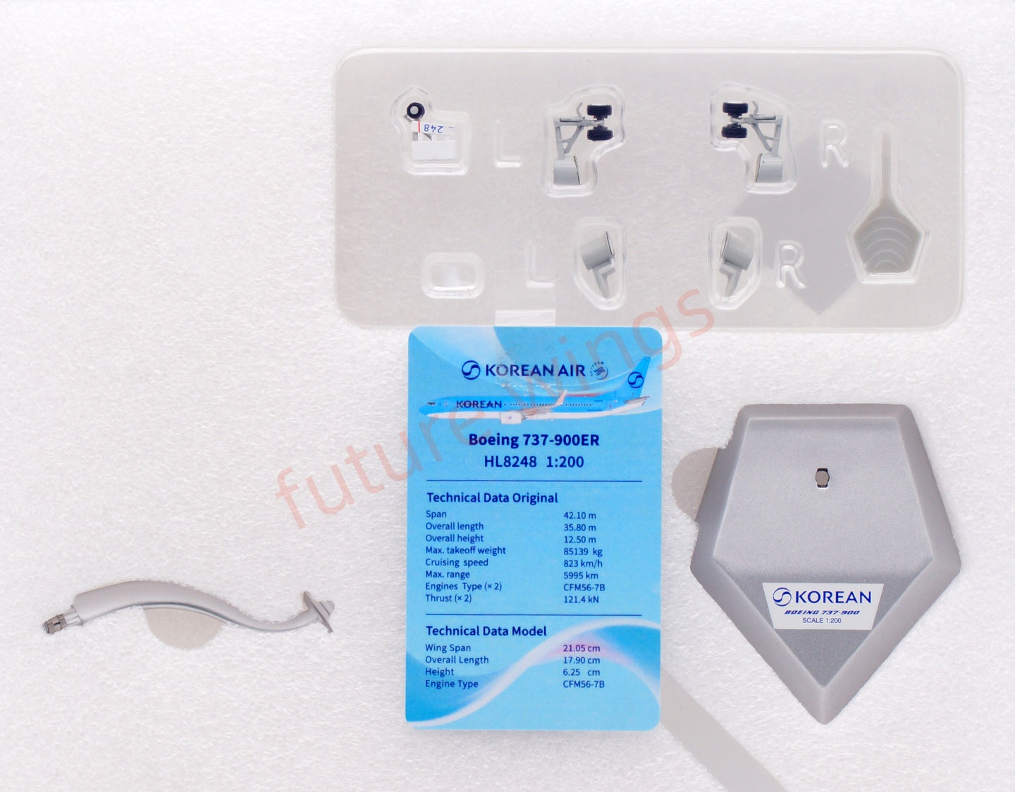 1:200 SQ Wings Korean Air B737-900 HL8248 Diecast Aircraft Model