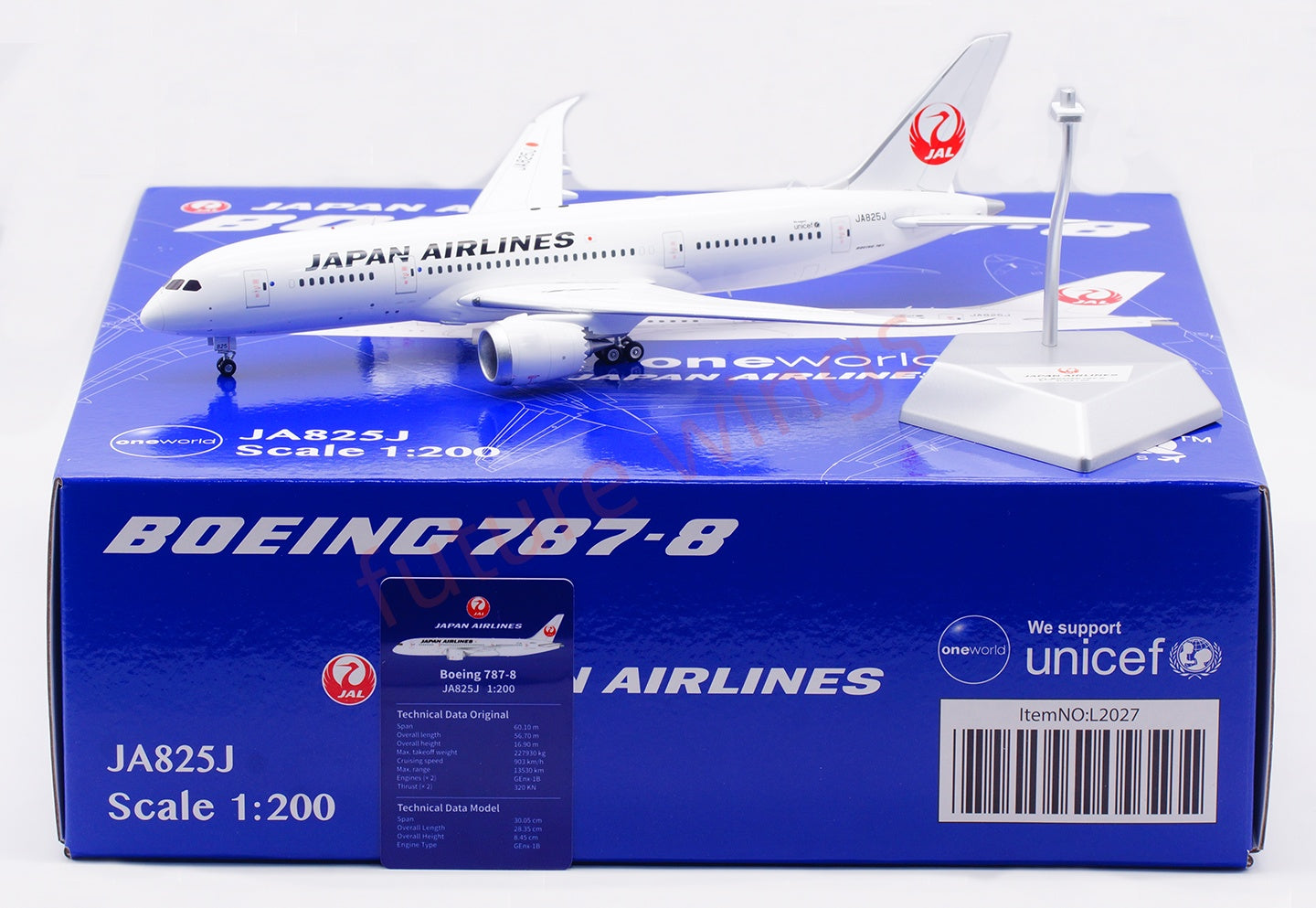 SQ Wings 日本航空 JAL 1:200 B787-8 JA822J 1:200 SQ Wings Japan Airlines B787-8 JA825J JA822J JA823J