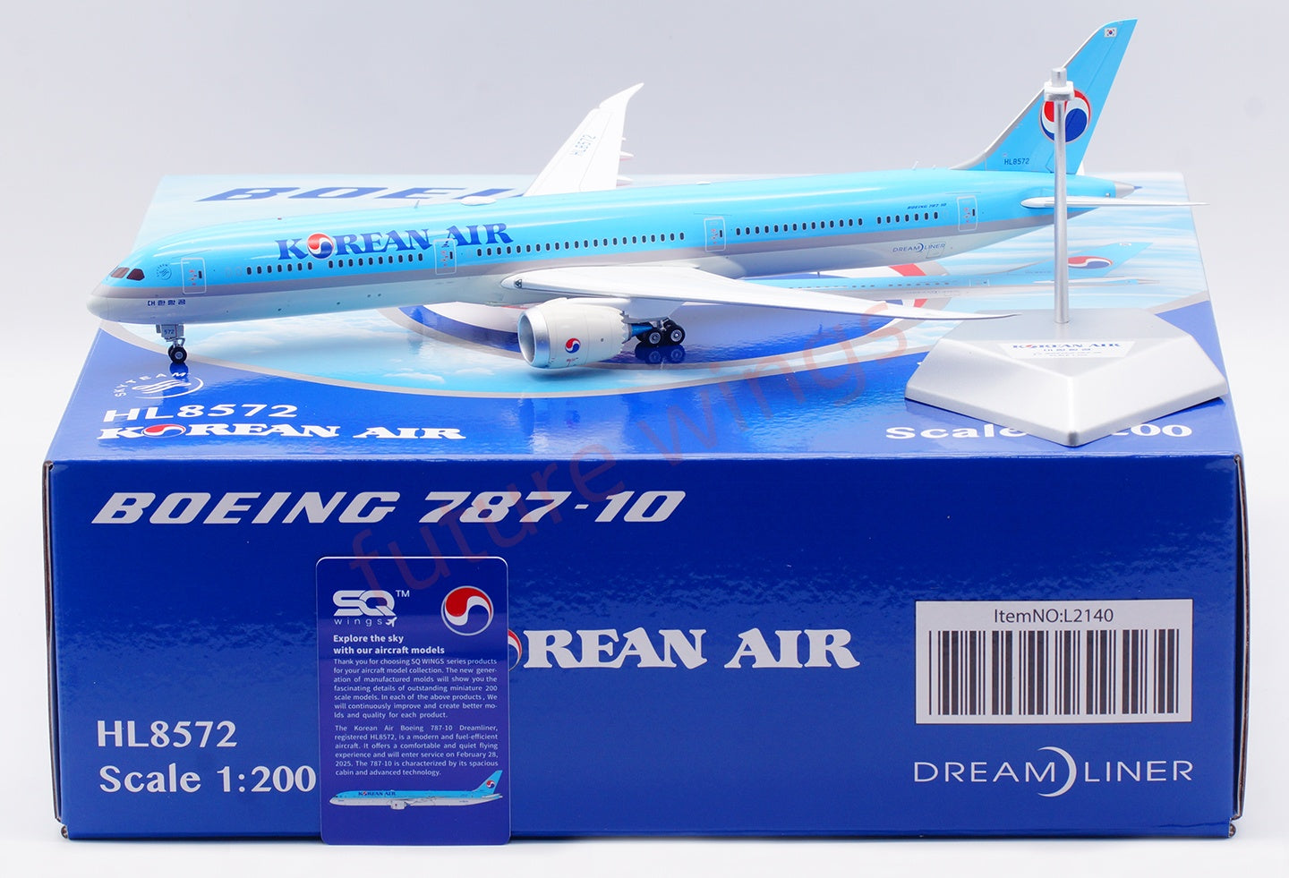 1:200 SQ Wings Korean Air B787-10 HL8536 HL8572 Diecast Aircraft Model