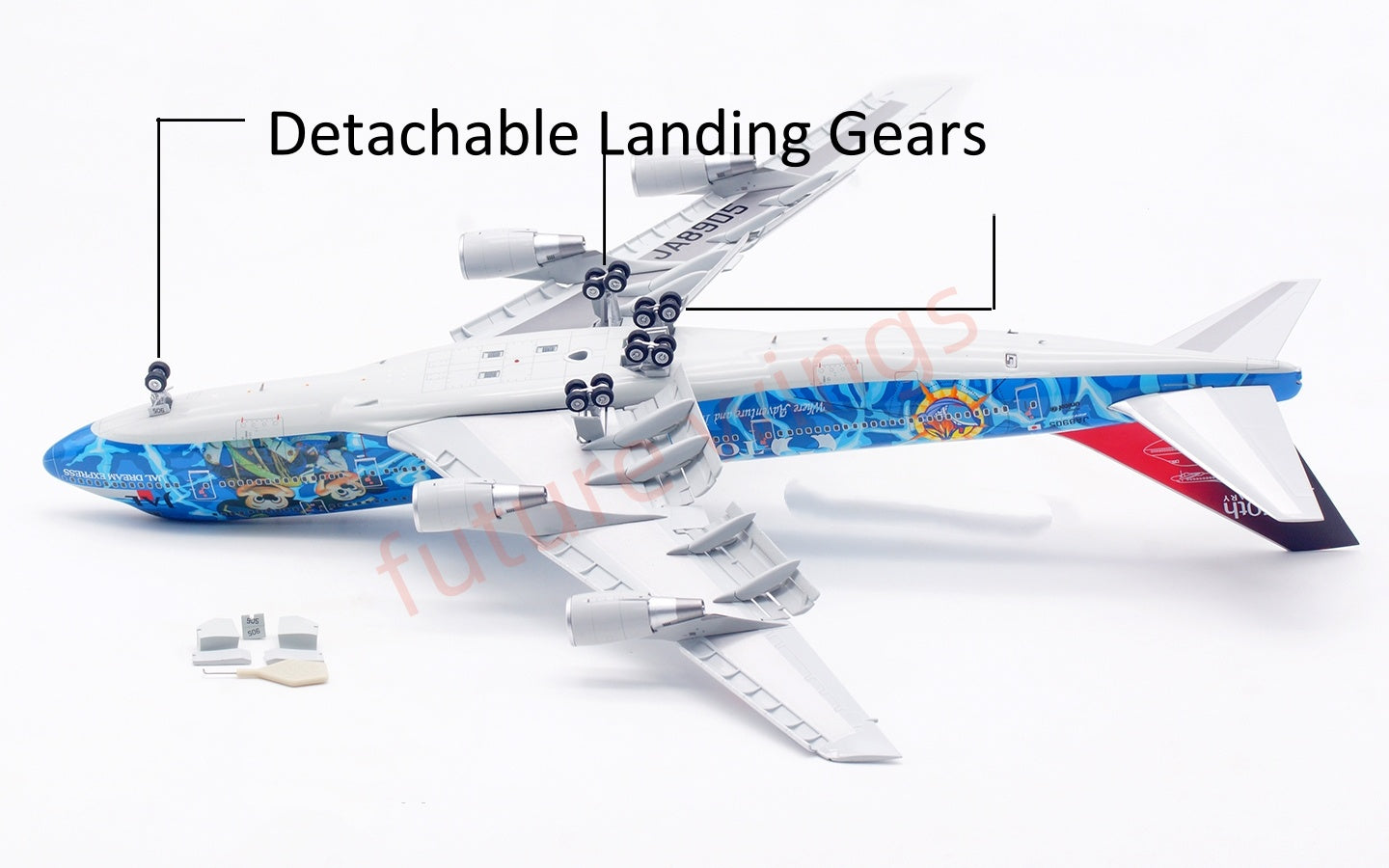 1:200 SQ Wings Japan Airlines B747-400D JA8905 Diecast Aircraft Model