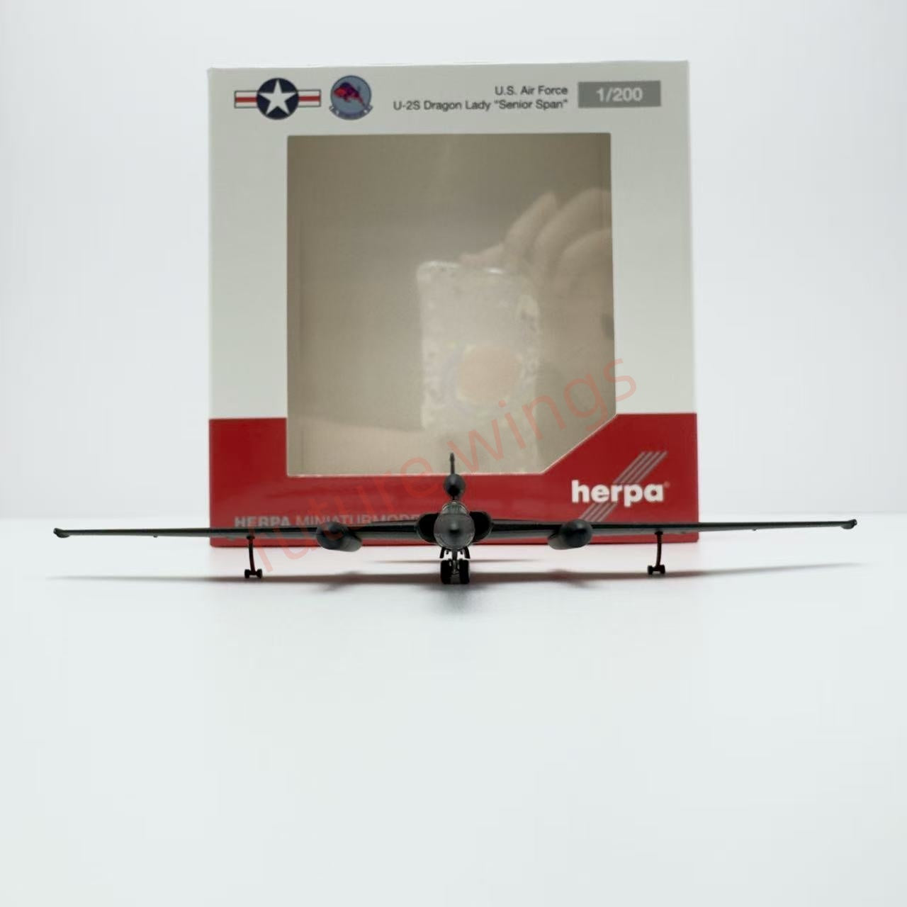 1:200 Herpa Wings 573504 USAF U-2S Dragon Lady "Senior Span" 80-1084 Diecast Aircraft Model