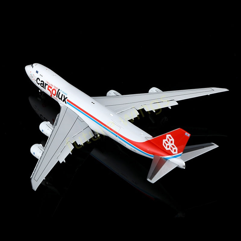 1:400 HX Models CargoLux B747-8F LX-VCC "50years" Aircraft Model Free Tractor +Stand