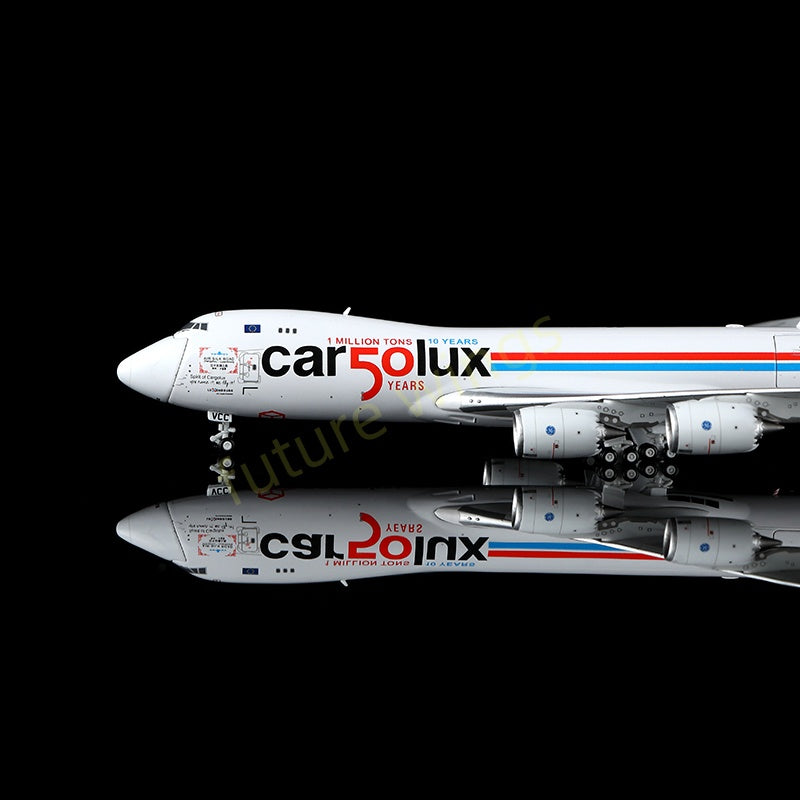 1:400 HX Models CargoLux B747-8F LX-VCC "50years" Aircraft Model Free Tractor +Stand