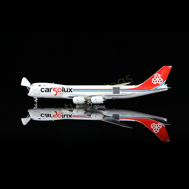 1:400 HX Models CargoLux B747-8F LX-VCC "50years" Aircraft Model Free Tractor +Stand
