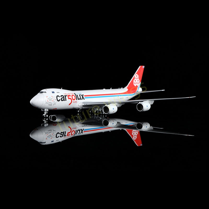 1:400 HX Models CargoLux B747-8F LX-VCC "50years" Aircraft Model Free Tractor +Stand