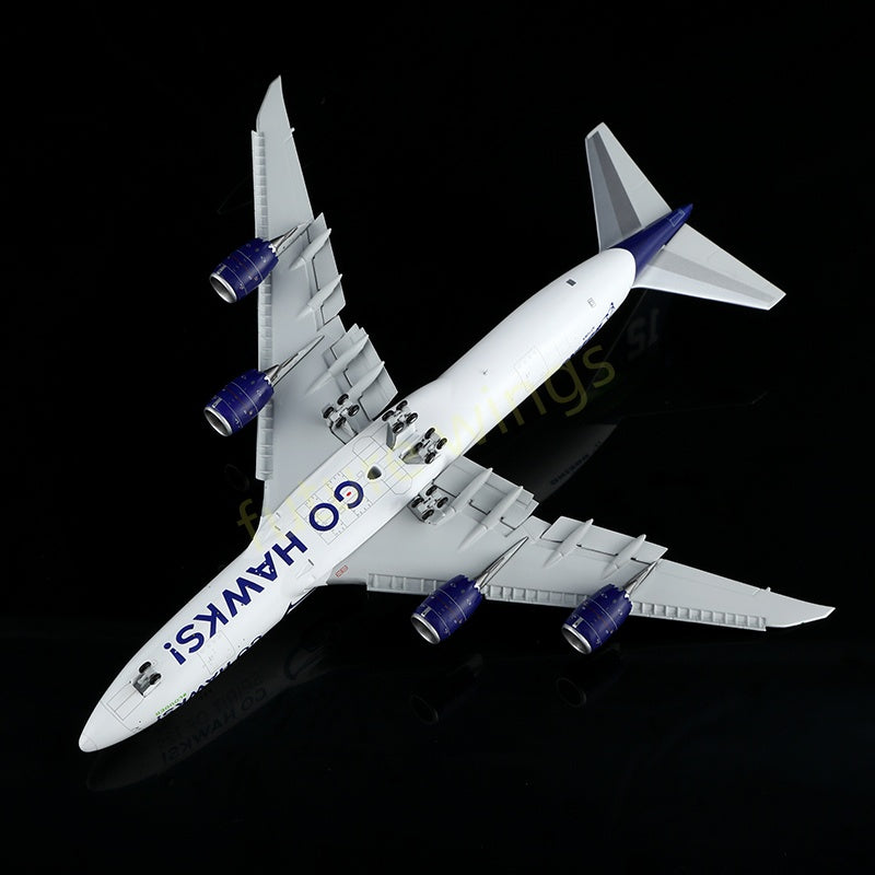 1:400 HX Models Seattle Seahawks B747-8F N770BA/N841BA Aircraft Model Free Tractor+Stand