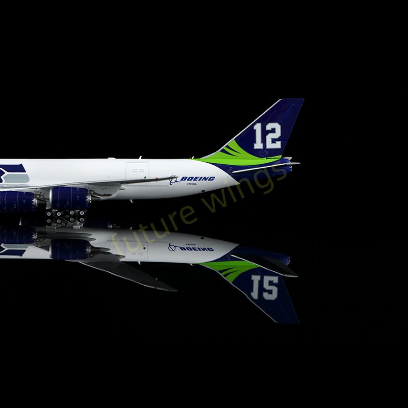 1:400 HX Models Seattle Seahawks B747-8F N770BA/N841BA Aircraft Model Free Tractor+Stand