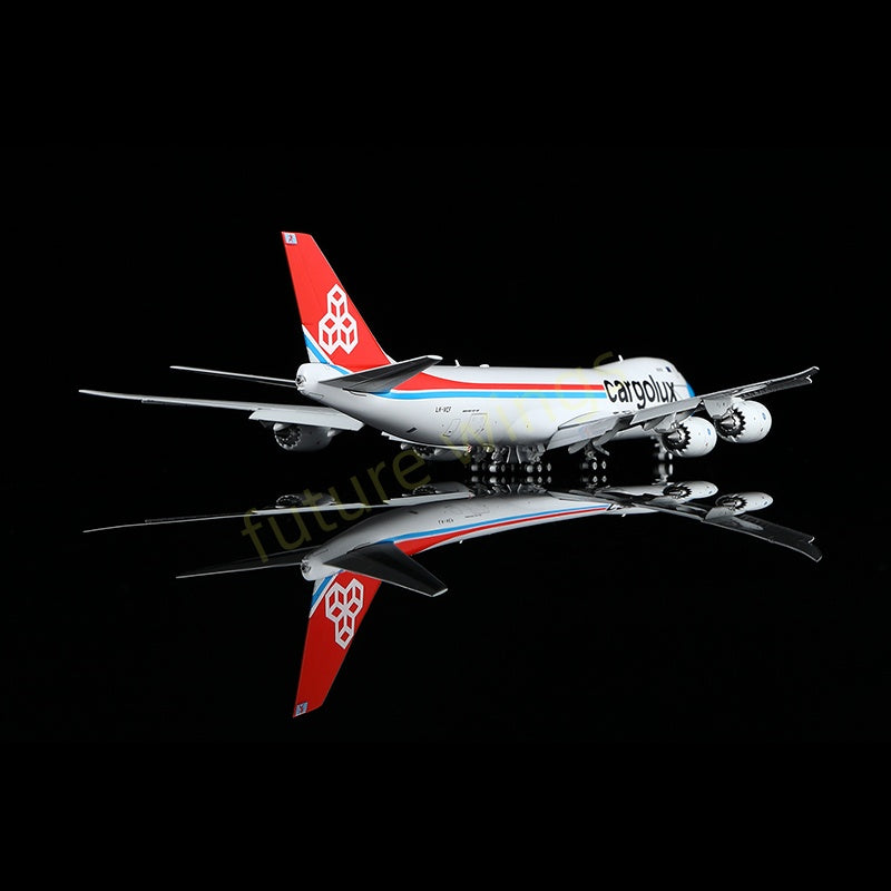 1:400 YY Wings CargoLux B747-8F LX-VCF Aircraft Model Free Tractor +Stand