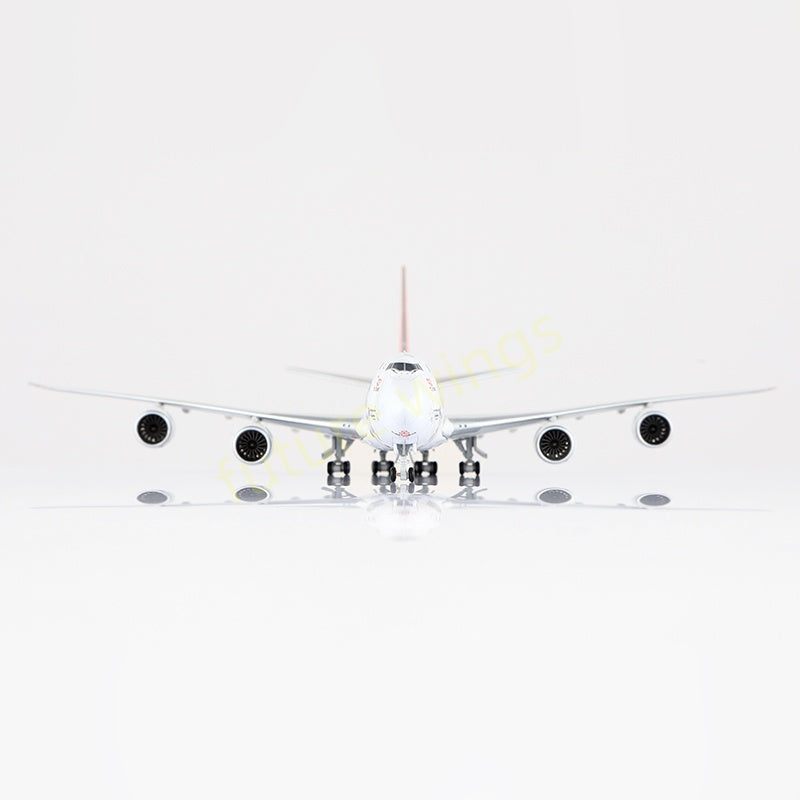 1:400 YY Wings CargoLux B747-8F LX-VCM Aircraft Model Free Tractor +Stand