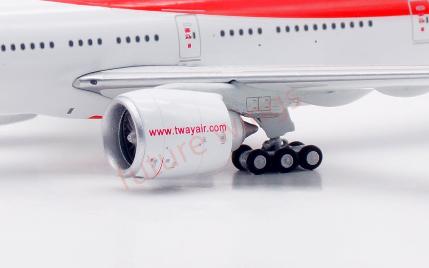 1:400 Aviation400 T'Way Air B777-300ER HL8706 Aircraft Model Free Tractor+Stand
