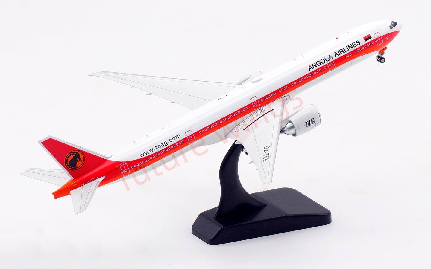 1:400 Aviation400 Angola TAAG B777-300ER D2-TEK Aircraft Model Free Tractor+Stand