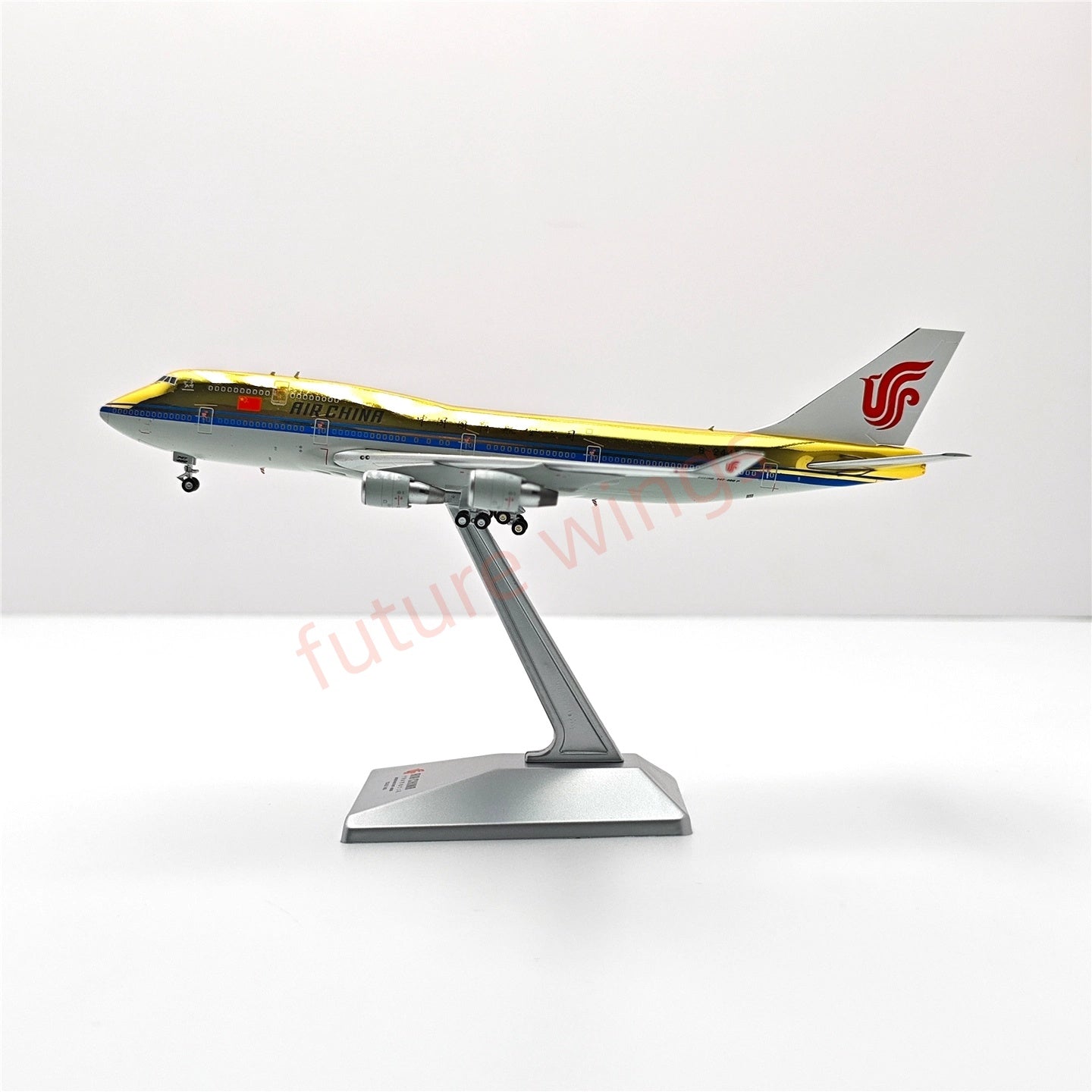 (RARE)1:400 YY Wings Air China B747-400 B-2445 (Gold Color) Aircraft Model Free Tractor+Stand