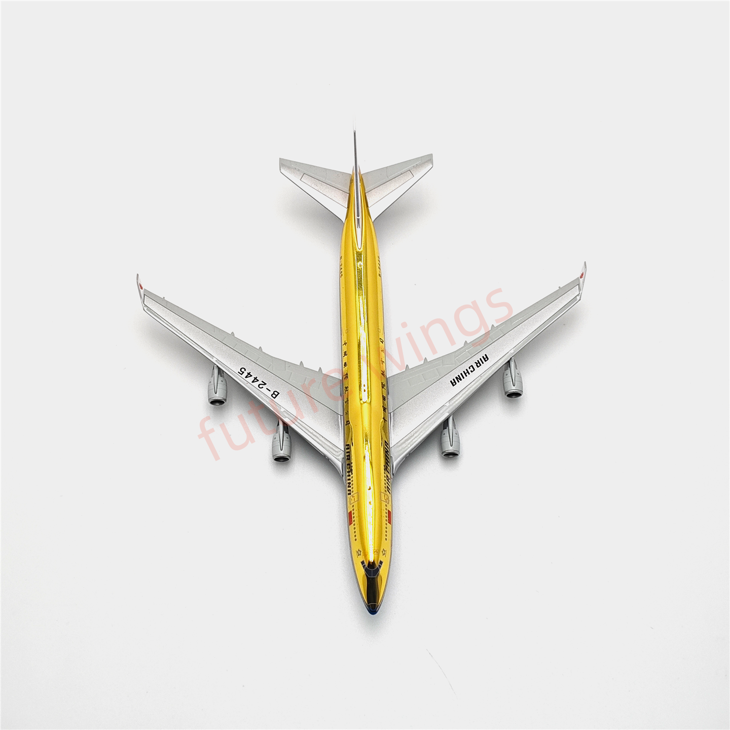 (RARE)1:400 YY Wings Air China B747-400 B-2445 (Gold Color) Aircraft Model Free Tractor+Stand