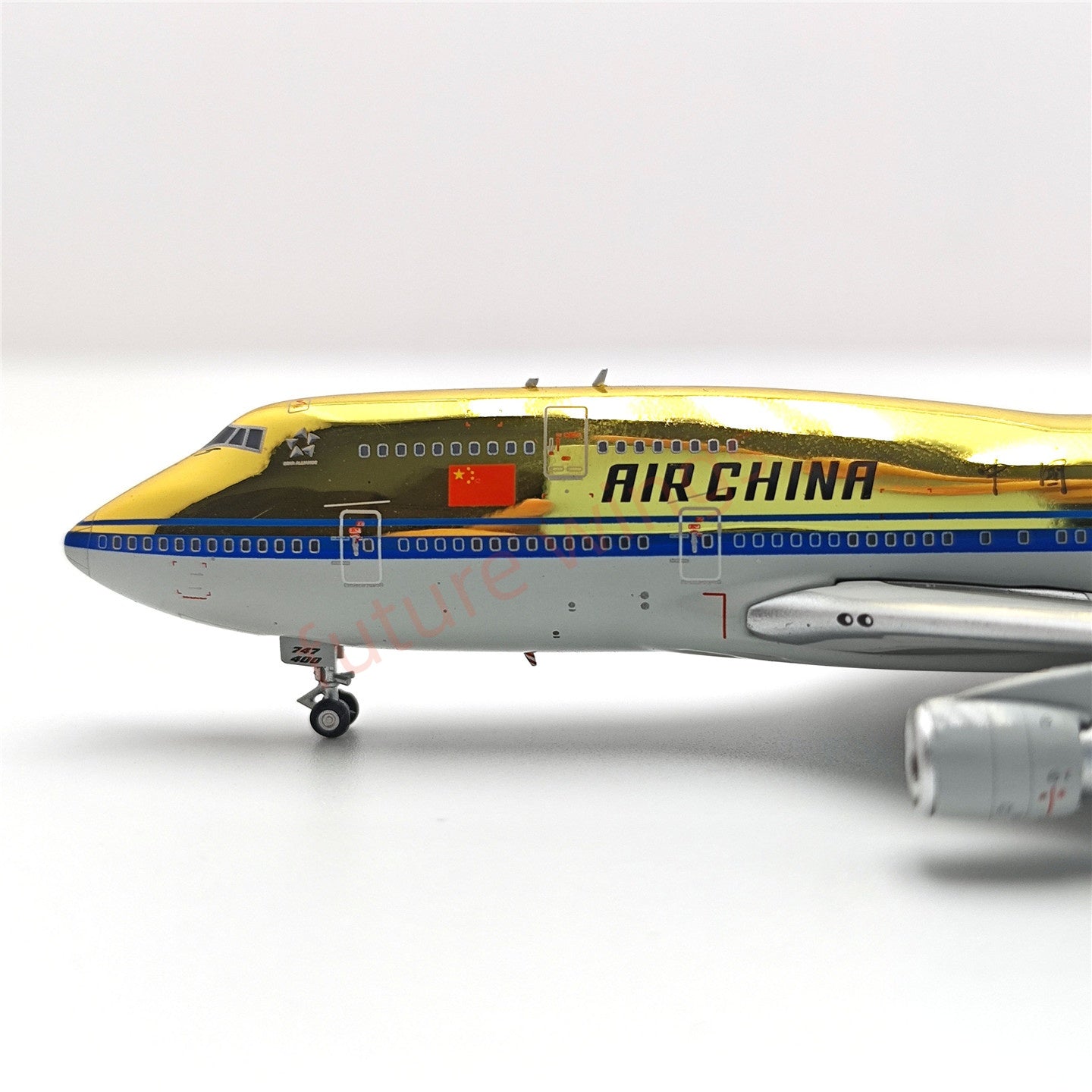 (RARE)1:400 YY Wings Air China B747-400 B-2445 (Gold Color) Aircraft Model Free Tractor+Stand