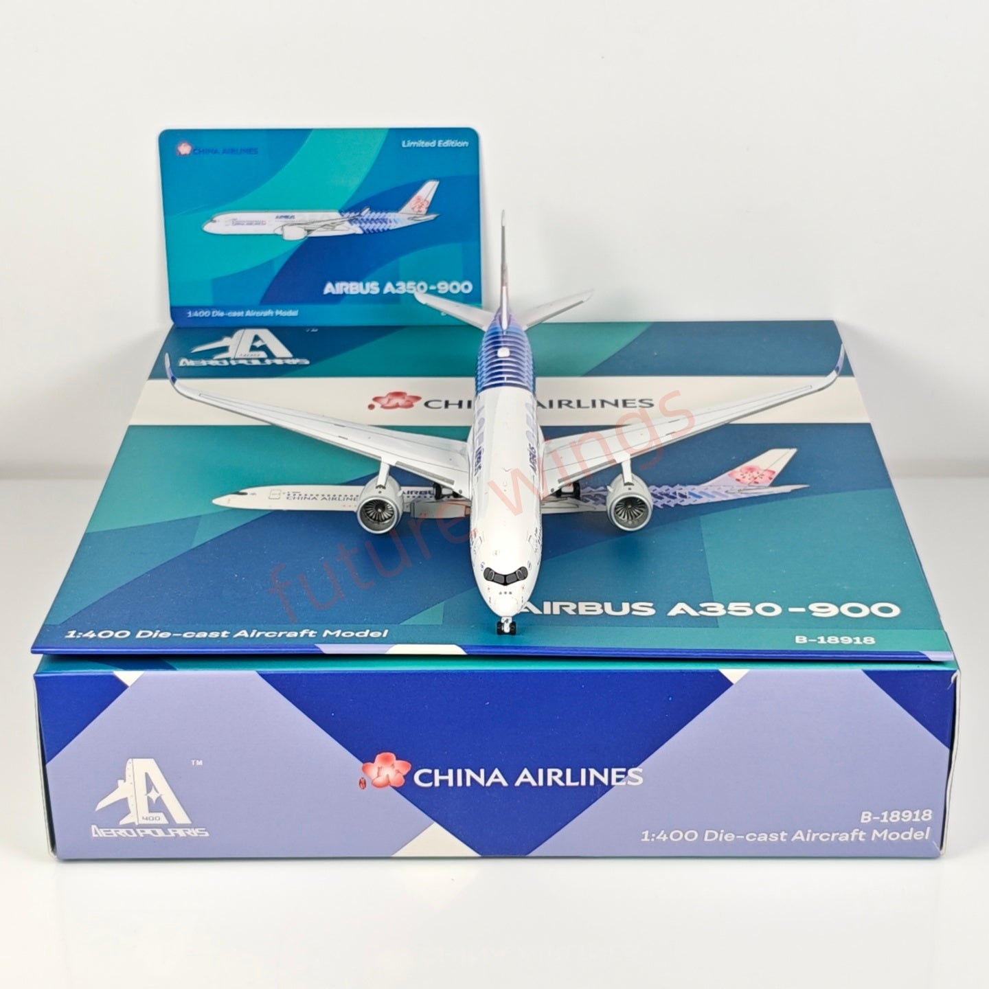 1:400 AeroPolaris China Airlines A350-900 B-18918 Aircraft Model+Free Tractor
