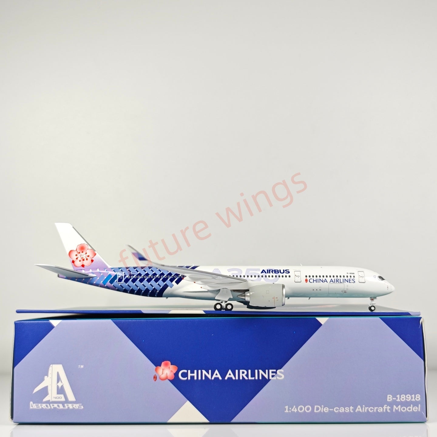 1:400 AeroPolaris China Airlines A350-900 B-18918 Aircraft Model+Free Tractor