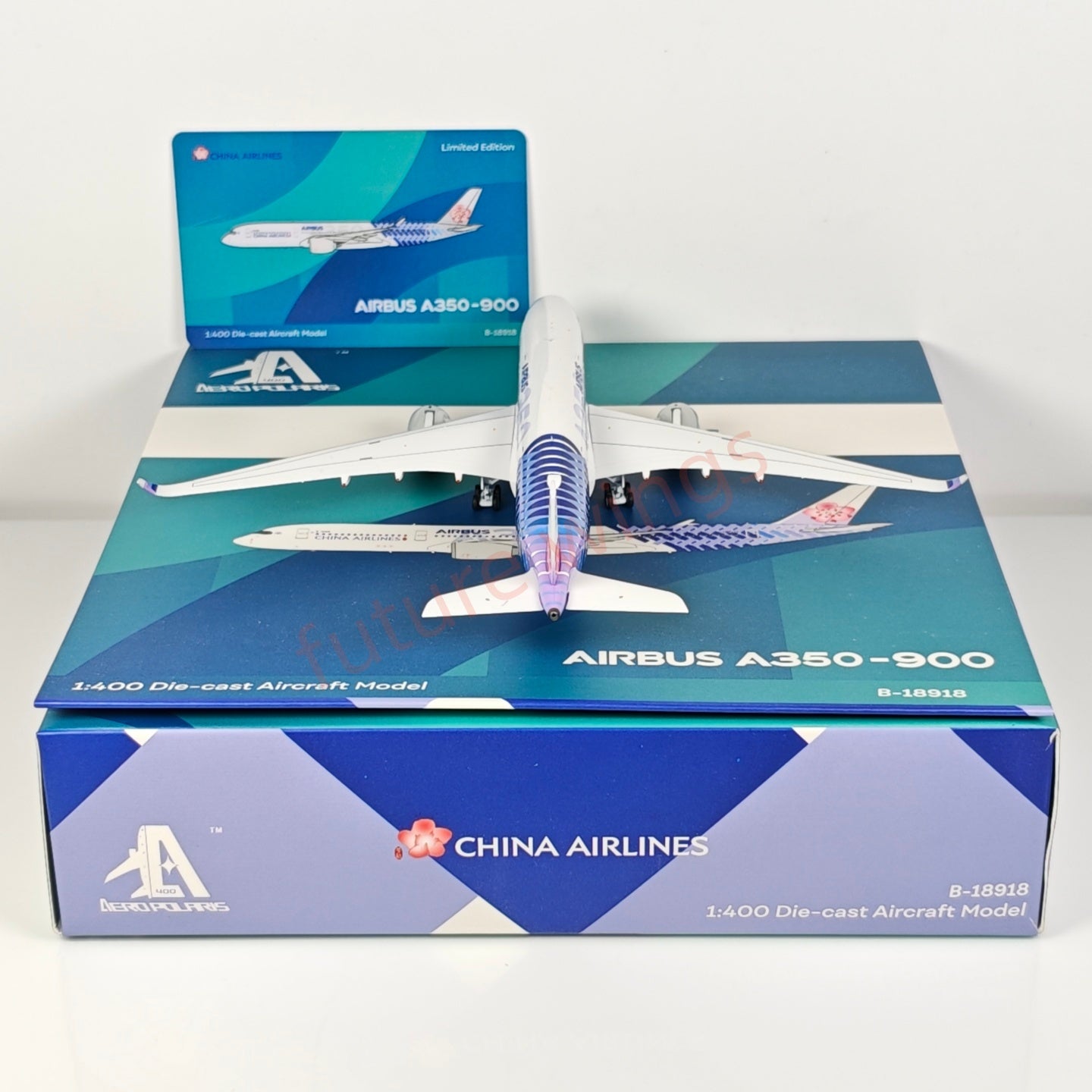1:400 AeroPolaris China Airlines A350-900 B-18918 Aircraft Model+Free Tractor