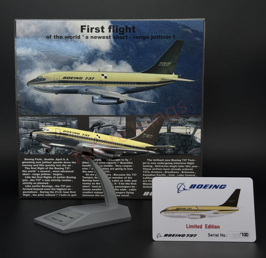 1:200 KJ Model(InFlight200*）B737 N73700 "First Flight of B737"Diecast Aircraft Model