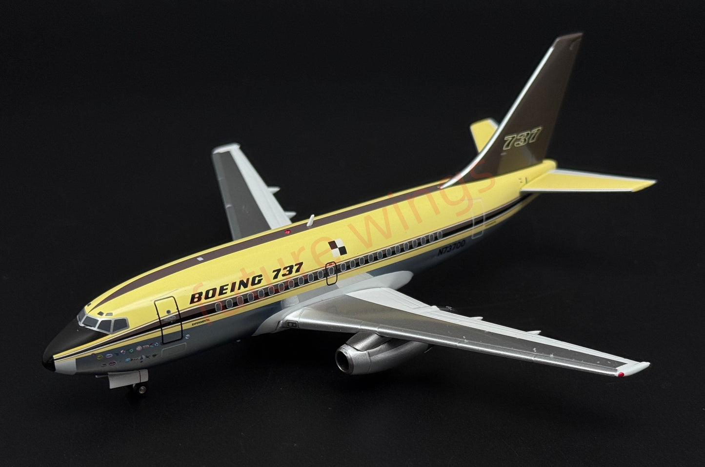 1:200 KJ Model(InFlight200*）B737 N73700 "First Flight of B737"Diecast Aircraft Model
