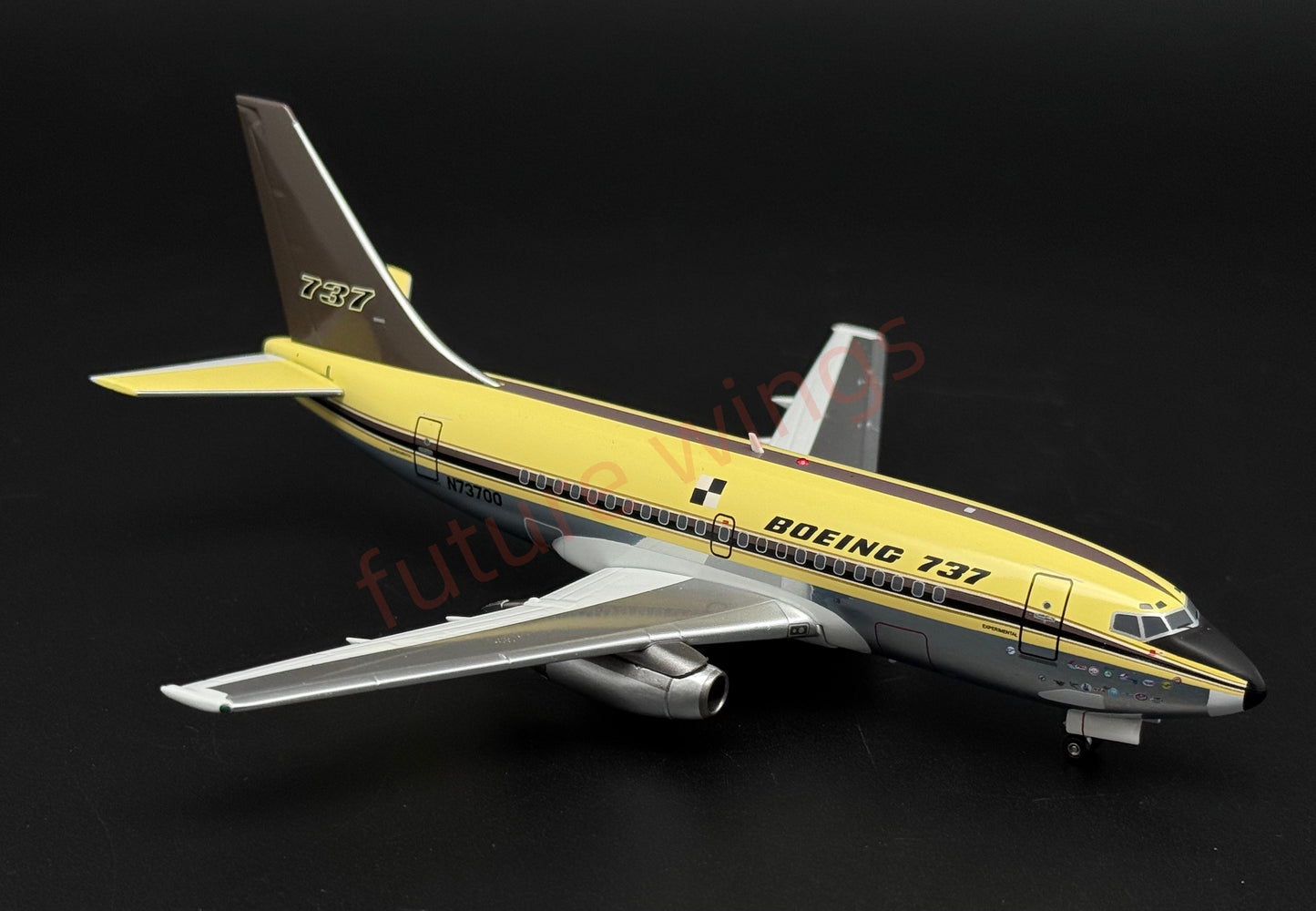 1:200 KJ Model(InFlight200*）B737 N73700 "First Flight of B737"Diecast Aircraft Model
