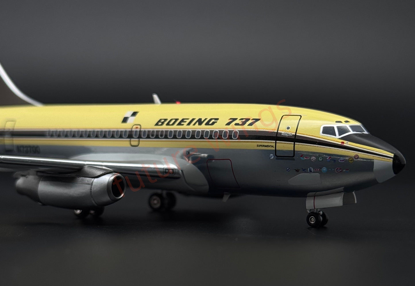 1:200 KJ Model(InFlight200*）B737 N73700 "First Flight of B737"Diecast Aircraft Model