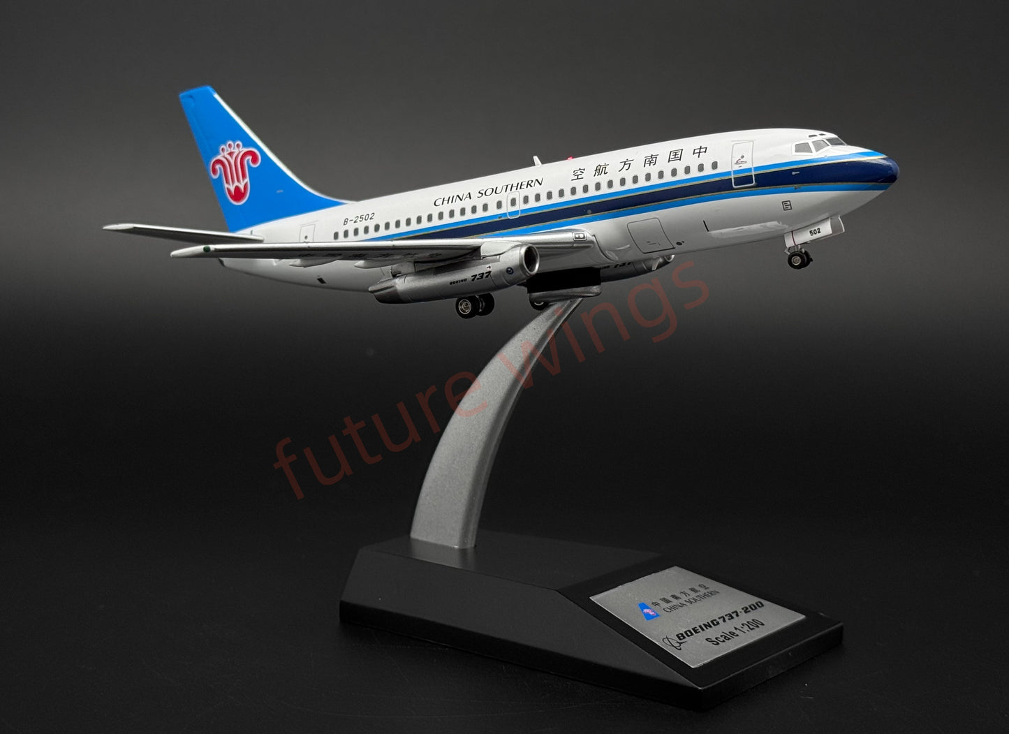 1:200 KJ Model(InFlight200*）China Southern Airlines B737-200 B-2502 Diecast Aircraft Model