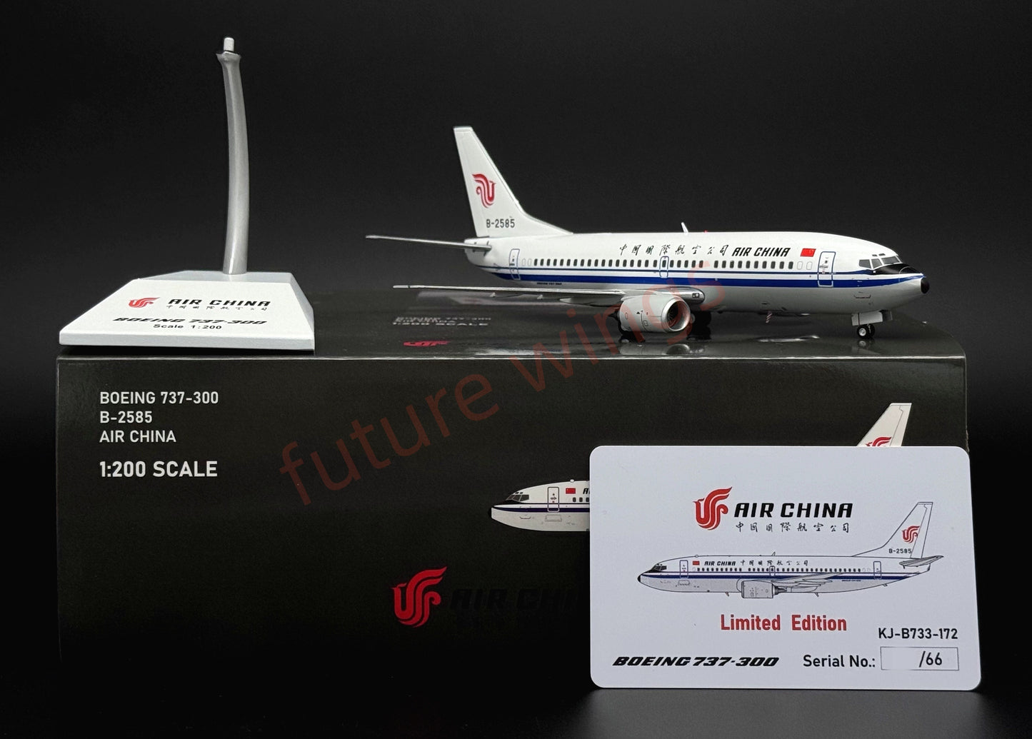 1:200 KJ Model(InFlight200*) Air China B737-200 B-2585 Diecast Aircraft Model