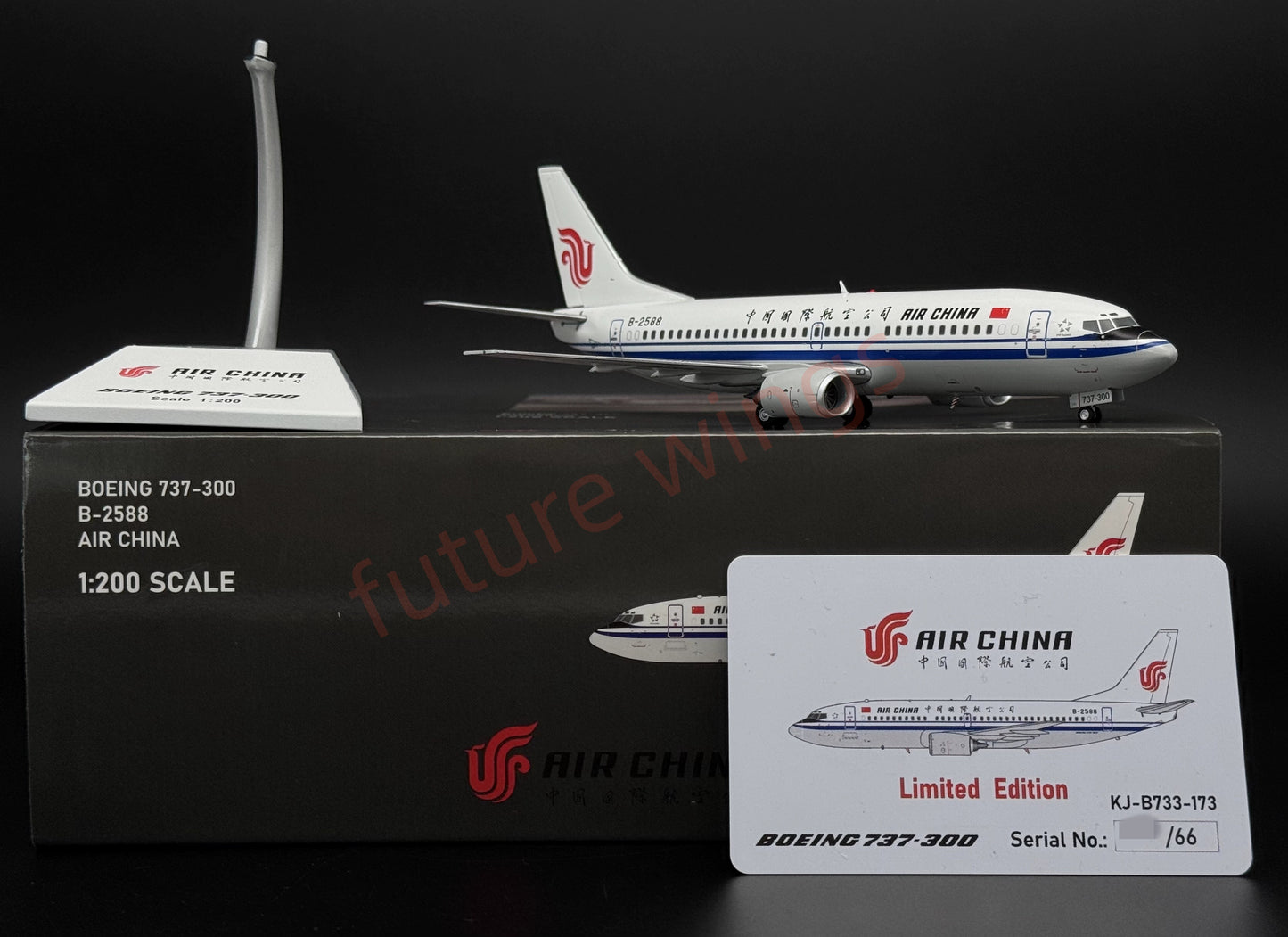1:200 KJ Model(InFlight200*) Air China B737-200 B-2588 Diecast Aircraft Model