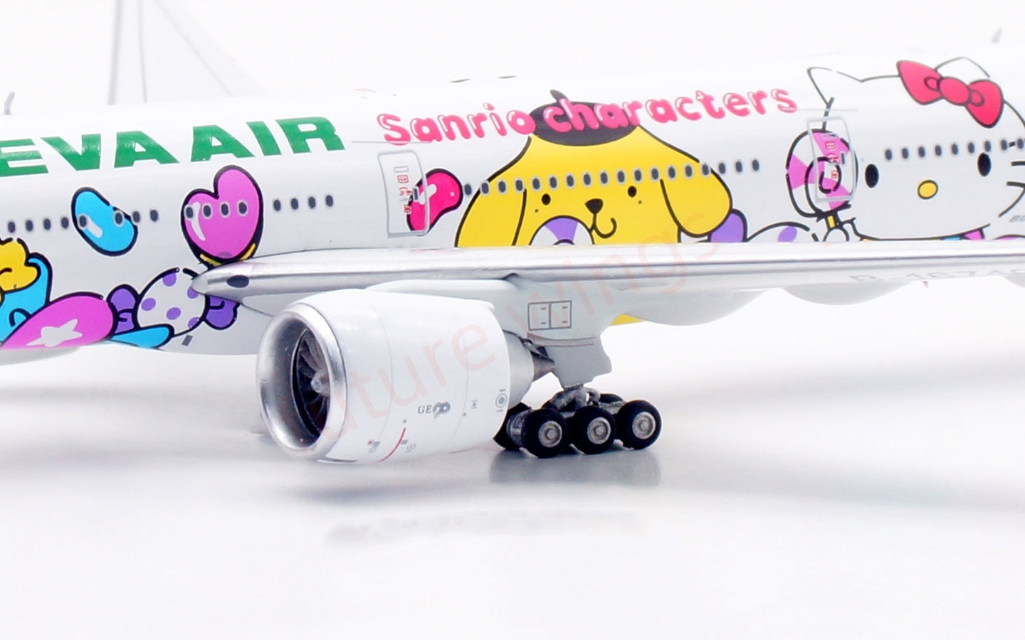 1:400 Aviation400 EVA Air B777-300ER B-16740 Aircraft Model Free Tractor+Stand